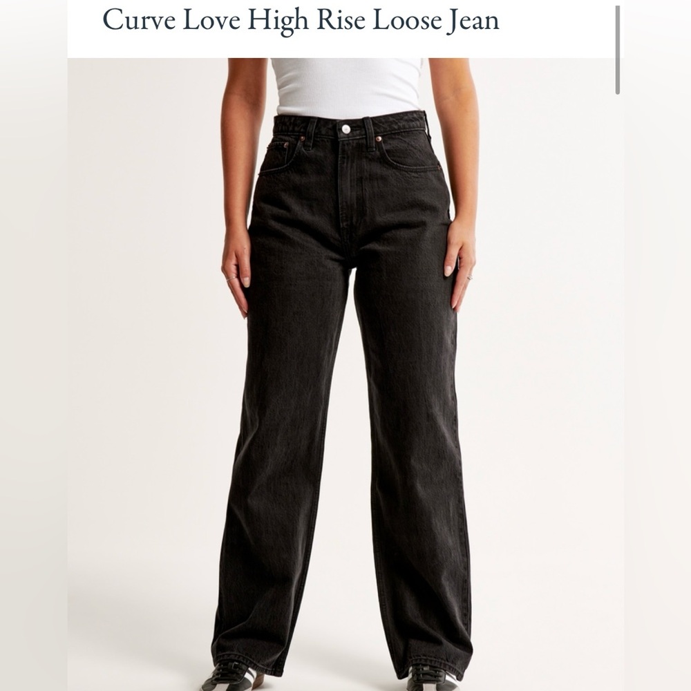 Abercrombie curve love high rise loose jeans